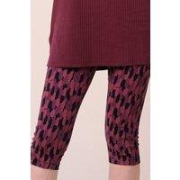 Enorsia Women's Printed Cropped Leggings in Red | Size: 8