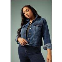 Yours Women's Sleeveless Denim Jacket in Blue | Size: 30-32
