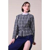 Enorsia Women's Cropped Button Up Jacket | Size: 8