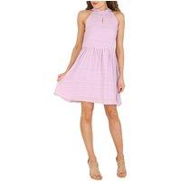 Cutie London Women's Cutie Halter Neck Textured Dress in Lilac | Size: 14