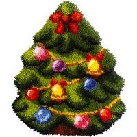 Orchidea L/HK CHRISTMAS TREE - Latch Hook Kit: Cushion: Shaped: Christmas Tree