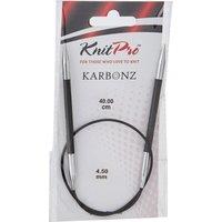 Groves & Thames Karbonz: Knitting Pins: Circular: Fixed: 40cm x 4.50mm in Black