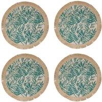 Creative Tops Set of 4 Hessian Placemats in Green