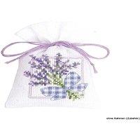 Vervaco PPBAG PK3 BFLY/LAVNDR - Counted Cross Stitch Kit: Gift Bag: Lavender Bow