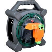 Masterplug 2 Socket 20m 13A Outdoor Cable Reel With Weatherproof Sockets