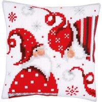 Vervaco CUSHION XMAS GNOMES - Cross Stitch Kit: Cushion: Christmas Gnomes I