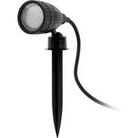 Loops IP44 Outdoor Ground Spike Light Black Plastic 1 x 3W GU10 Bulb Spotlight