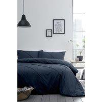 Serene 'Dart' Boutique Duvet Cover Set in Navy | Size: Super King