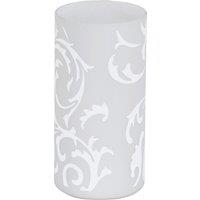 Loops Table Lamp Colour Shade White Printed Glass In Line Switch Bulb E14 1x60W