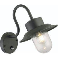 First Choice Lighting Montford - Black Motion Sensor Outdoor Wall Light
