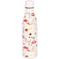 KDMD All Over Mushroom Print Metal Water Bottle in Cream