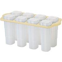 KitchenCraft Deluxe Ice Lolly Makers, Set of 8 Ice Lolly Moulds in White