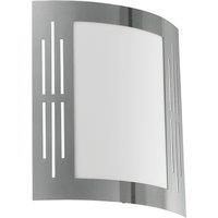 Loops IP44 Outdoor Wall Light Stainless Steel Square 1 x 60W E27 Bulb Porch Lamp in Metallics