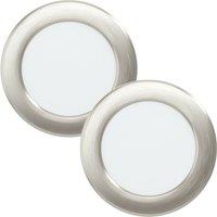 Loops 2 PACK Wall / Ceiling Flush Downlight Satin Nickel Steel 5.5W Built in LED in Metallics