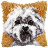 Groves & Thames L/HK CUSHION WESTIE - Latch Hook Kit: Cushion: Small: Westie - Orchidea