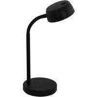 Loops Table Desk Lamp Colour Plain Black Rocker Switch Bulb LED 4.5W Included