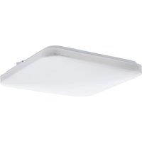 Loops Wall Flush Ceiling Light Colour White Shade Square White Plastic Bulb LED 17.3W
