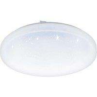 Loops Wall Flush Ceiling Light White Shade White Plastic Crystal Effect LED 17.3W