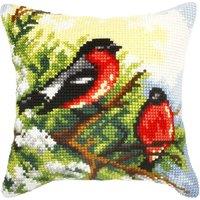 Orchidea CUSHION BULLFINCHES - Cross Stitch Kit: Cushion: Large: Bullfinches
