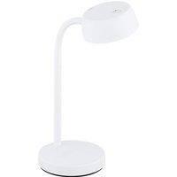 Loops Table Desk Lamp Colour Plain White Rocker Switch Bulb LED 4.5W Included