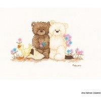 Vervaco POPCORN FRIENDS - Counted Cross Stitch Kit: Popcorn Friends