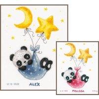 Vervaco B/REC PANDA BEAR - Counted Cross Stitch Kit: Birth Record: Panda Bear Goes to Sleep