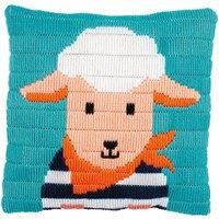 Vervaco L/S CUSH LITTLE LAMB - Long Stitch Kit: Cushion: Little Lamb in White