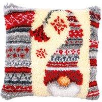 Vervaco L/HK CUSH XMAS ELF - Latch Hook Kit: Cushion: Christmas Elf