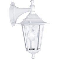 Loops IP44 Outdoor Wall Light White Aluminium Lantern 1 x 60W E27 Bulb Porch Lamp