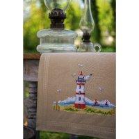Vervaco EMB T/RUN LIGHTHOUSE - Embroidery Kit: Table Runner: Lighthouses