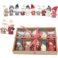 Shatchi Handmade Christmas Tree Hanging Box Set Xmas Home Decor Novelty Gifts, Multi, 10