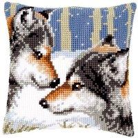 Vervaco CUSHION WOLVES - Cross Stitch Kit: Cushion: Wolves