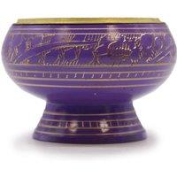 KDMD Chakra Tall Charcoal Incense Jar - Crown in Purple
