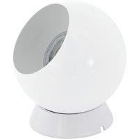 Loops Table Desk Lamp Colour White Steel In Line Switch Bulb GU10 1x3.3W Included