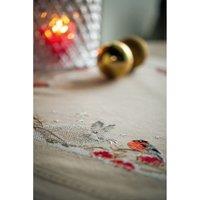 Vervaco Embroidery Kit: Tablecloth: Snow Hare & Goldfinch