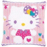 Vervaco CUSHION H/KIT PASTEL - Cross Stitch Kit: Cushion: Hello Kitty: Pastel in Clear