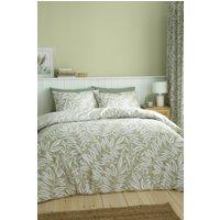 Catherine Lansfield Sorrel Leaf Duvet Cover Set in Green | Size: King