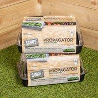 Samuel Alexander Pack of 2 38cm Unheated Grostart Midi Propagator Seed Starter Tray in Black