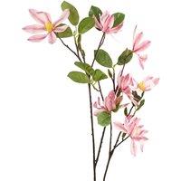 Leaf 100cm Pink Magnolia Floral Spray Artificial