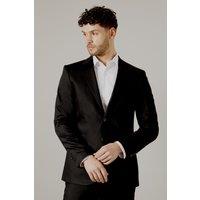 Burton Men's Black Herringbone Tailored Fit Suit Jacket | Size: 40R