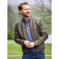 Lakeland Leather Men's Calder' Leather Jacket in Olive | Size: 40