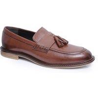Silver Street London Men's Charleston Premium Leather Tassel Loafers in Brown | Size: 10