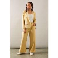 Petite Pinstripe Wide Leg Trouser