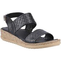 Hush Puppies Women's Ebony Woven Sandal in Black | Size: 4