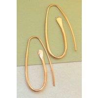 Otis Jaxon London Women's Oval Paperclip Sterling Silver Drop Earrings in Gold