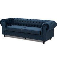 Home Detail Chesterfield Velvet 3 Seater Sofa in Navy
