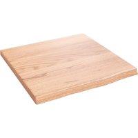 Wall Shelf Light Brown 40x40x2 cm Treated Solid Wood Oak
