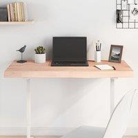Berkfield Home Table Top 100x50x(2-6) cm Untreated Solid Wood Oak in Brown