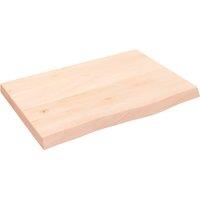 Berkfield Home Wall Shelf 60x40x(2-4) cm Untreated Solid Wood Oak in Brown