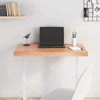 Berkfield Home Table Top Light Brown 80x40x(2-6) cm Treated Solid Wood Oak